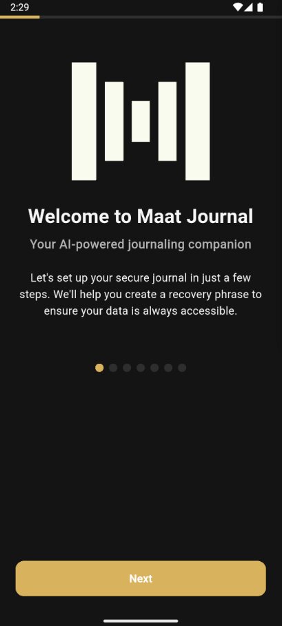 Maat Journal App - Journal Entry