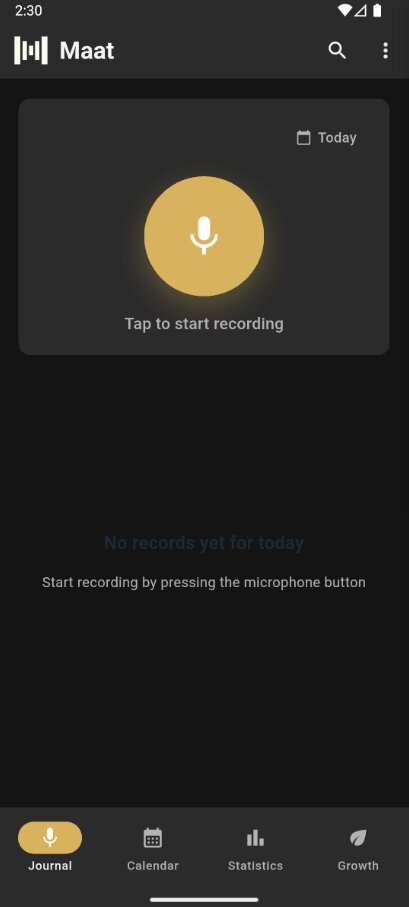 Maat Journal App - Voice Recording