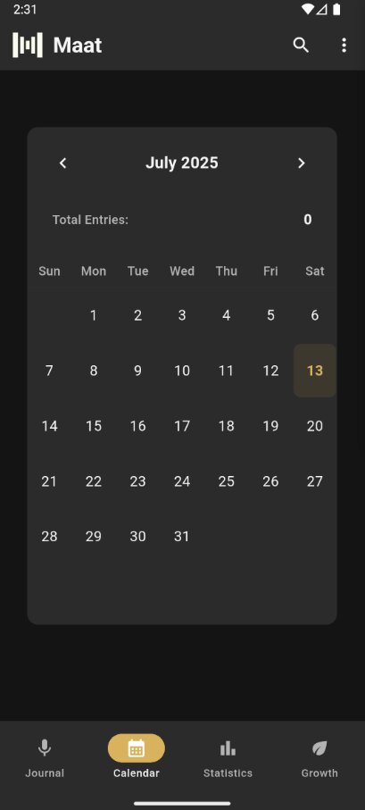 Maat Journal App - Mood Tracking
