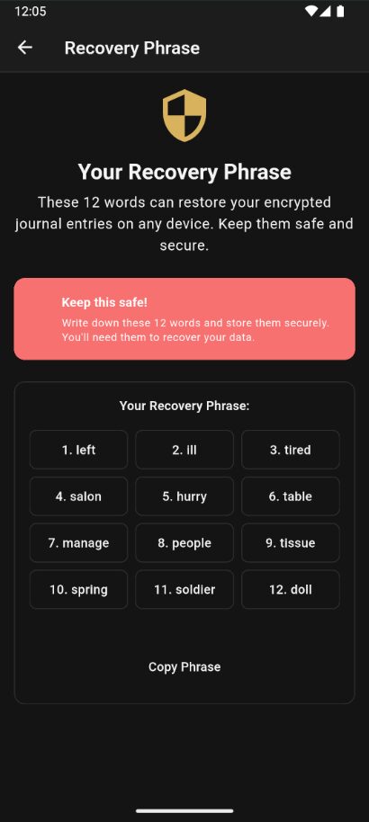 Maat Journal App - More